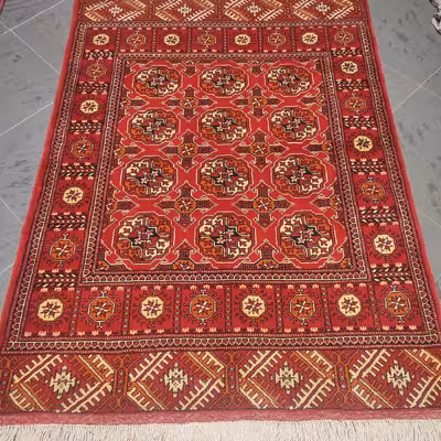 فرش دستبافت یک و نیم متری طرح لوزی کد AA487