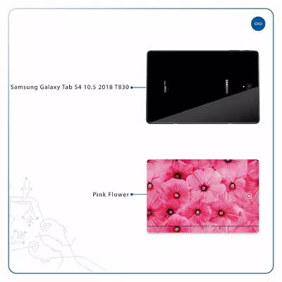 برچسب پوششی ماهوت مدل Pink-Flower مناسب برای تبلت سامسونگ Galaxy Tab S4 10.5 2018 T830