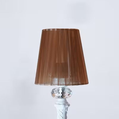 لوستر 6 شعله مدل کریستالی شید دار کد 124