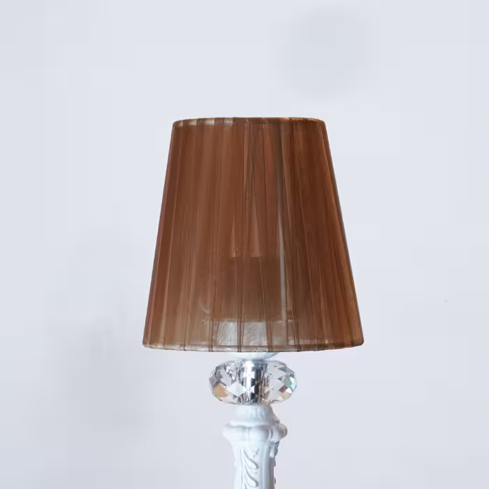 لوستر 6 شعله مدل کریستالی شید دار کد 124