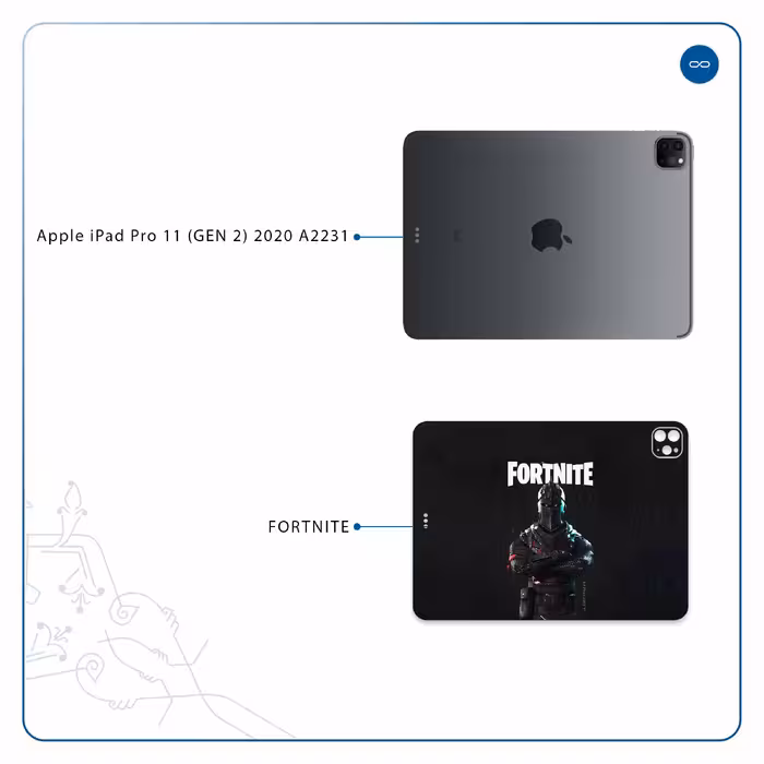 برچسب پوششی ماهوت مدل Fortnite-Game مناسب برای تبلت اپل iPad Pro 11 (GEN 2) 2020 A2231