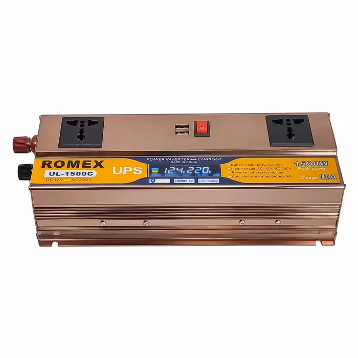 اینورتر شارژر رومکس مدل UL-1500C ظرفیت 1500 وات 10آمپر