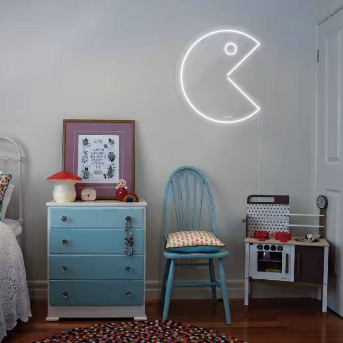 چراغ دیواری نئون دیزاین مدل Packman_WHT