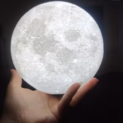 آباژور رومیزی مدل کره ماه کد M6