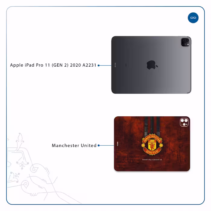 برچسب پوششی ماهوت مدل Manchester-United مناسب برای تبلت اپل iPad Pro 11 (GEN 2) 2020 A2231