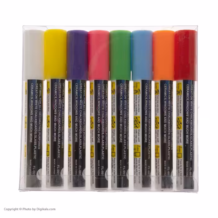 ماژیک وایت برد ال کالر مدل FL-001 بسته هشت عددی	