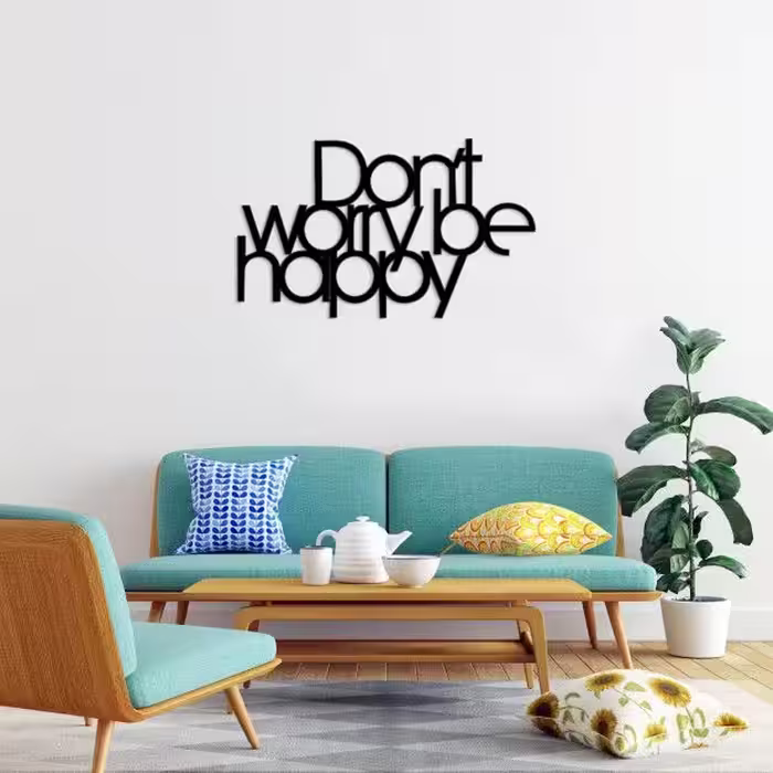دیوارکوب ماهوت طرح dont worry be happy