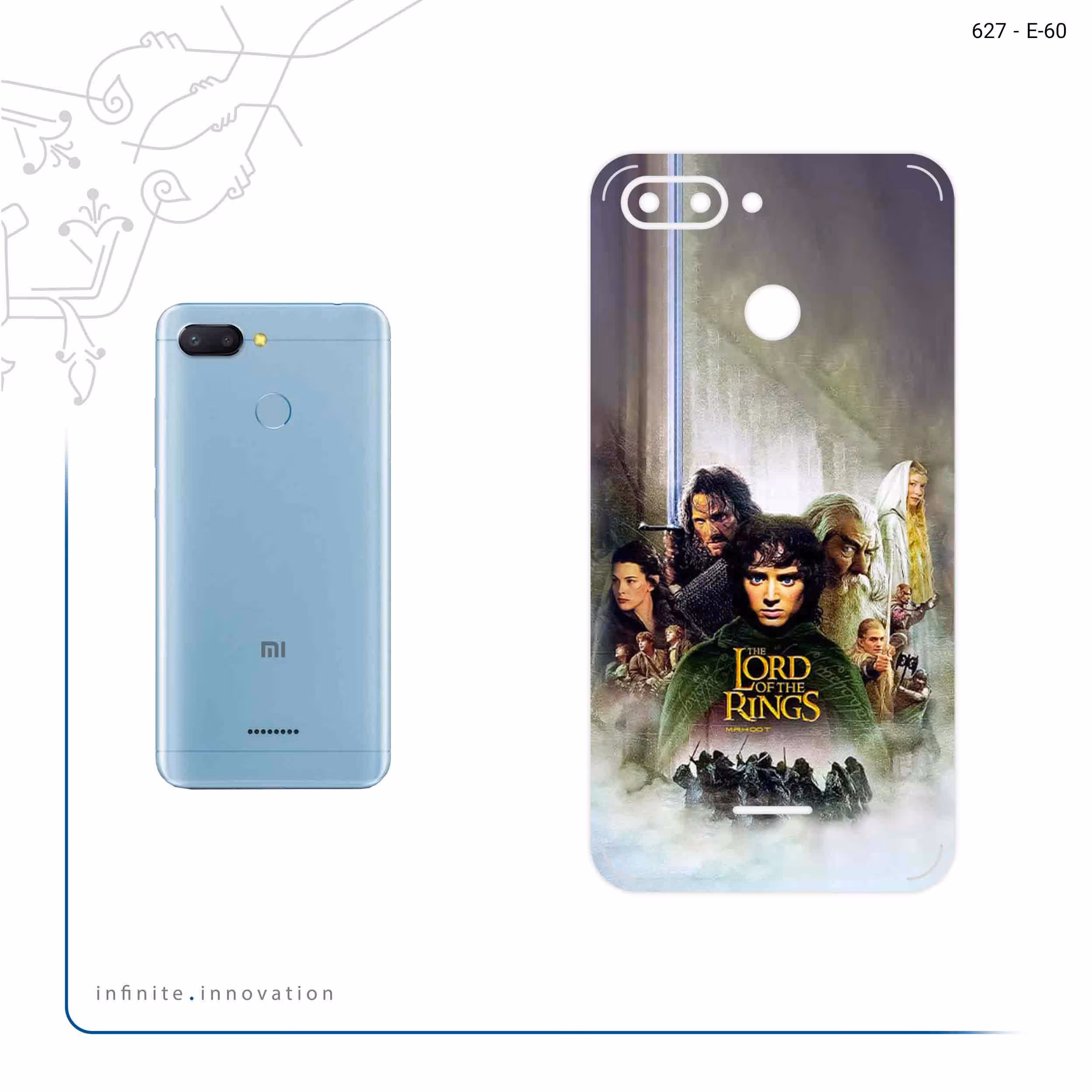 برچسب پوششی ماهوت مدل The Lord of the Rings مناسب برای گوشی موبایل شیائومی Redmi 6