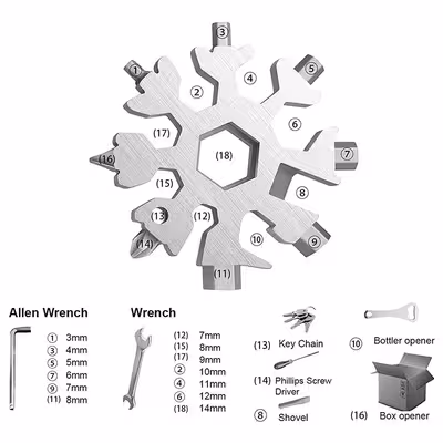 ابزار چندکاره هارمن مدل SNOW FLAKE 18 IN 1