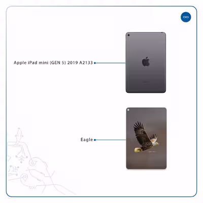برچسب پوششی ماهوت مدل Eagle مناسب برای تبلت اپل iPad mini (GEN 5) 2019 A2133