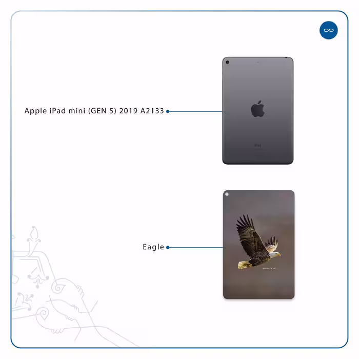 برچسب پوششی ماهوت مدل Eagle مناسب برای تبلت اپل iPad mini (GEN 5) 2019 A2133