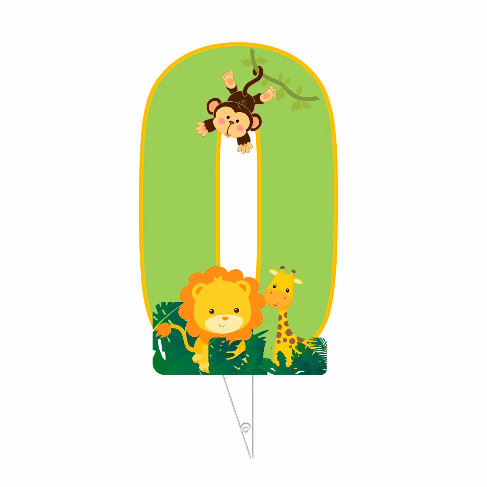 تاپر تولد طرح عدد 0 مدل حیوانات جنگل