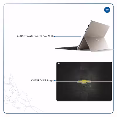 برچسب پوششی ماهوت مدل CHEVROLET-Logo مناسب برای تبلت ایسوس Transformer 3 Pro 2016
