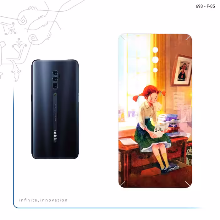 برچسب پوششی ماهوت مدل Watashi No Ashinaga Ojisan مناسب برای گوشی موبایل اپو RENO 10X