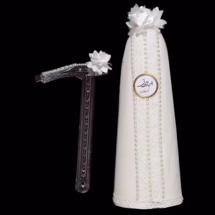 ست کله قند و قند شکن مدل مروارید به همراه دفتر بله برون