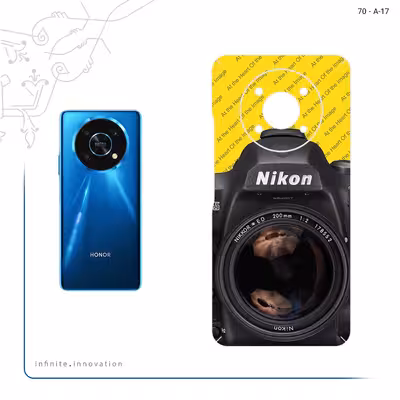 برچسب پوششی ماهوت مدل Nikon_Logo مناسب برای گوشی موبایل آنر X9 5G