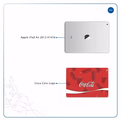 برچسب پوششی ماهوت مدل Coca-Cola-Logo مناسب برای تبلت اپل iPad Air 2013 A1476