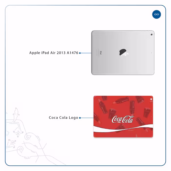 برچسب پوششی ماهوت مدل Coca-Cola-Logo مناسب برای تبلت اپل iPad Air 2013 A1476