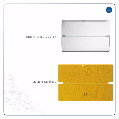 برچسب پوششی ماهوت مدل Mustard-Leather مناسب برای تبلت لنوو Miix 510 2016