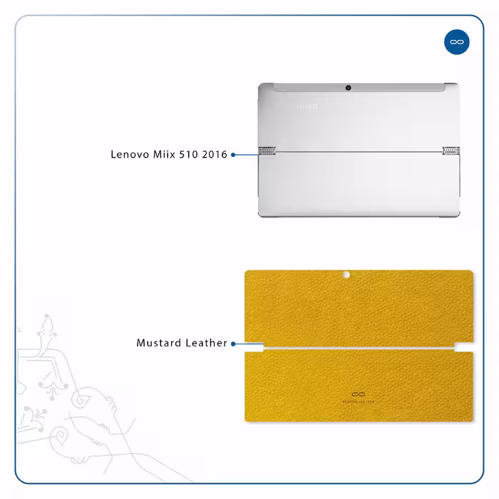 برچسب پوششی ماهوت مدل Mustard-Leather مناسب برای تبلت لنوو Miix 510 2016