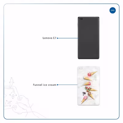 برچسب پوششی ماهوت مدل Funnel ice cream مناسب برای تبلت لنوو E7