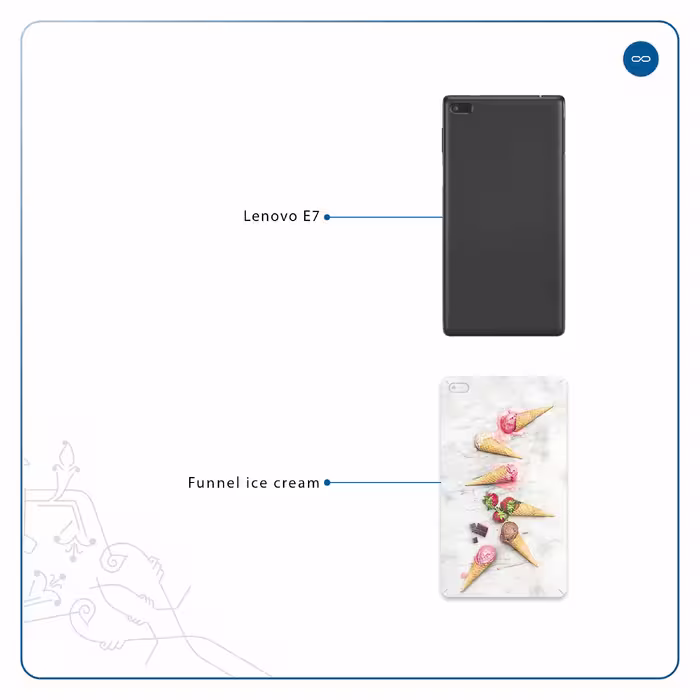 برچسب پوششی ماهوت مدل Funnel ice cream مناسب برای تبلت لنوو E7