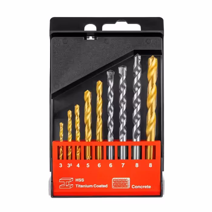 ست مته 9 عددی RH-5585 رونیکس کیف مته 9 عددی رونیکس مدل 5585 شامل مته آهن و دیوار روکش تیتانیوم