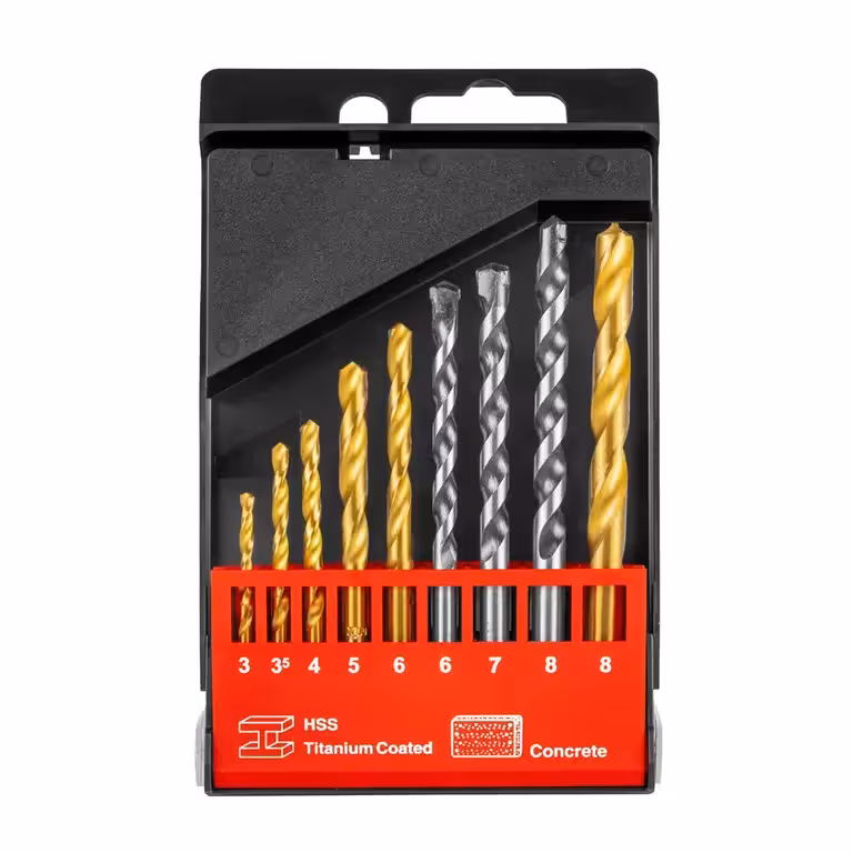 ست مته 9 عددی RH-5585 رونیکس کیف مته 9 عددی رونیکس مدل 5585 شامل مته آهن و دیوار روکش تیتانیوم