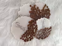 زیر استکانی 6عددی طرح دانه قهوه