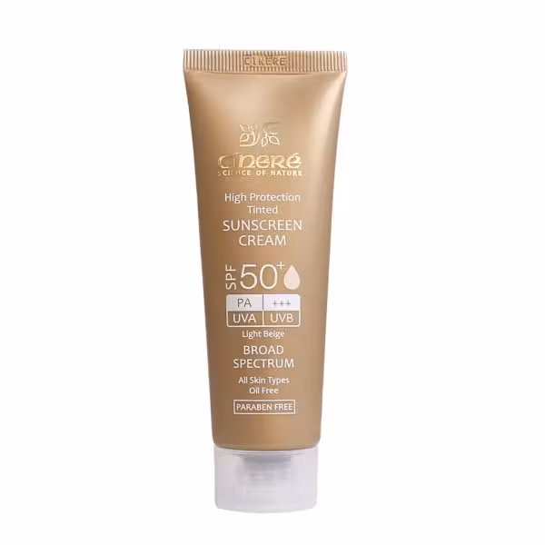 کرم ضد آفتاب رنگی SPF50 سینره فاقد چربی 50 میلی لیتر