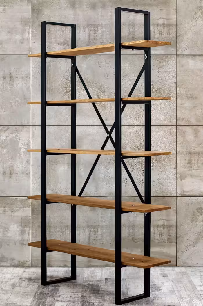 قفسه 5 طبقه چوبی و فلزی تیرکس مدل x1