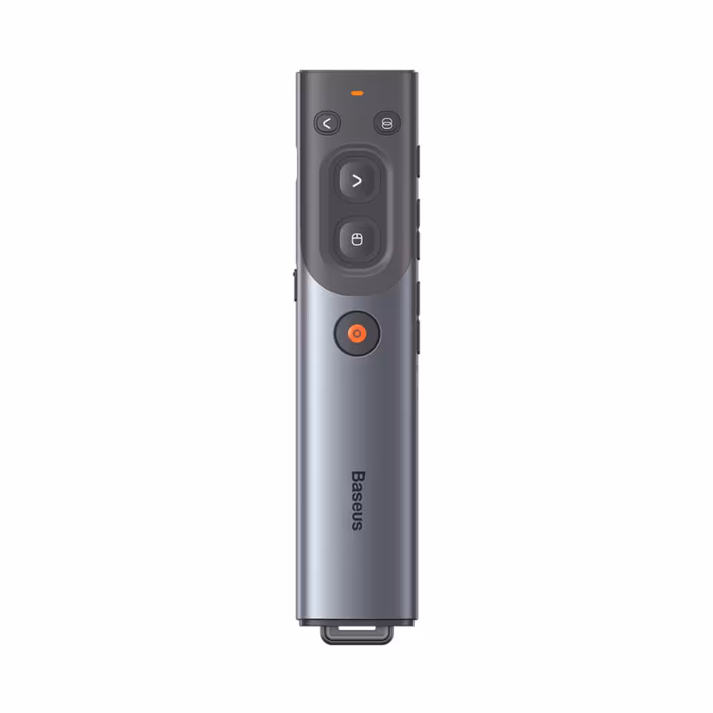 پوینتر و پرزنتر شارژی بیسوس Baseus Red Laser Wireless Multimedia Presenter WKCD020013