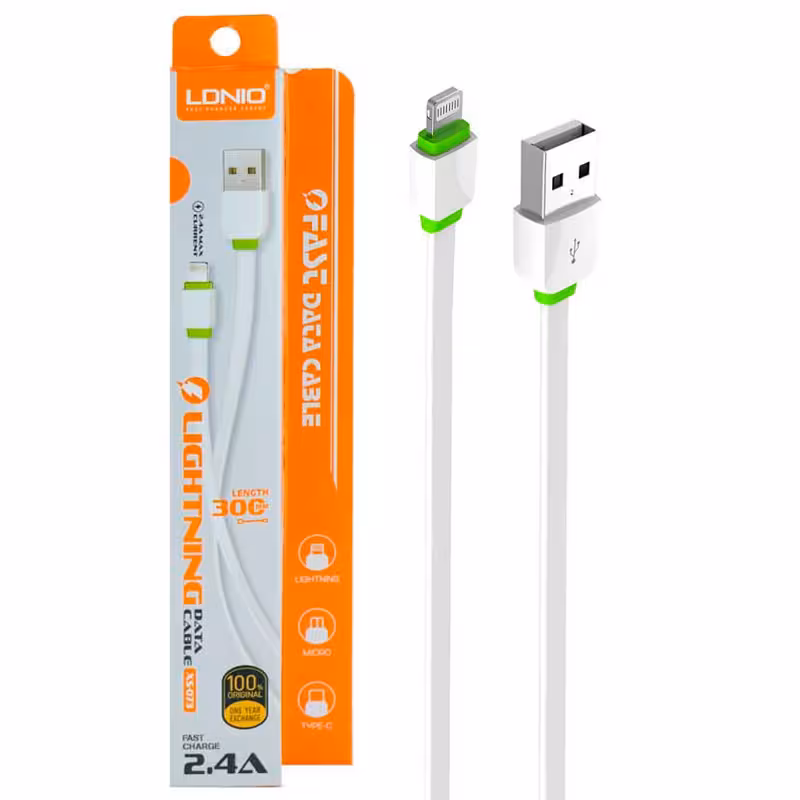 كابل شارژ آيفون LDNIO XS-073 30CM