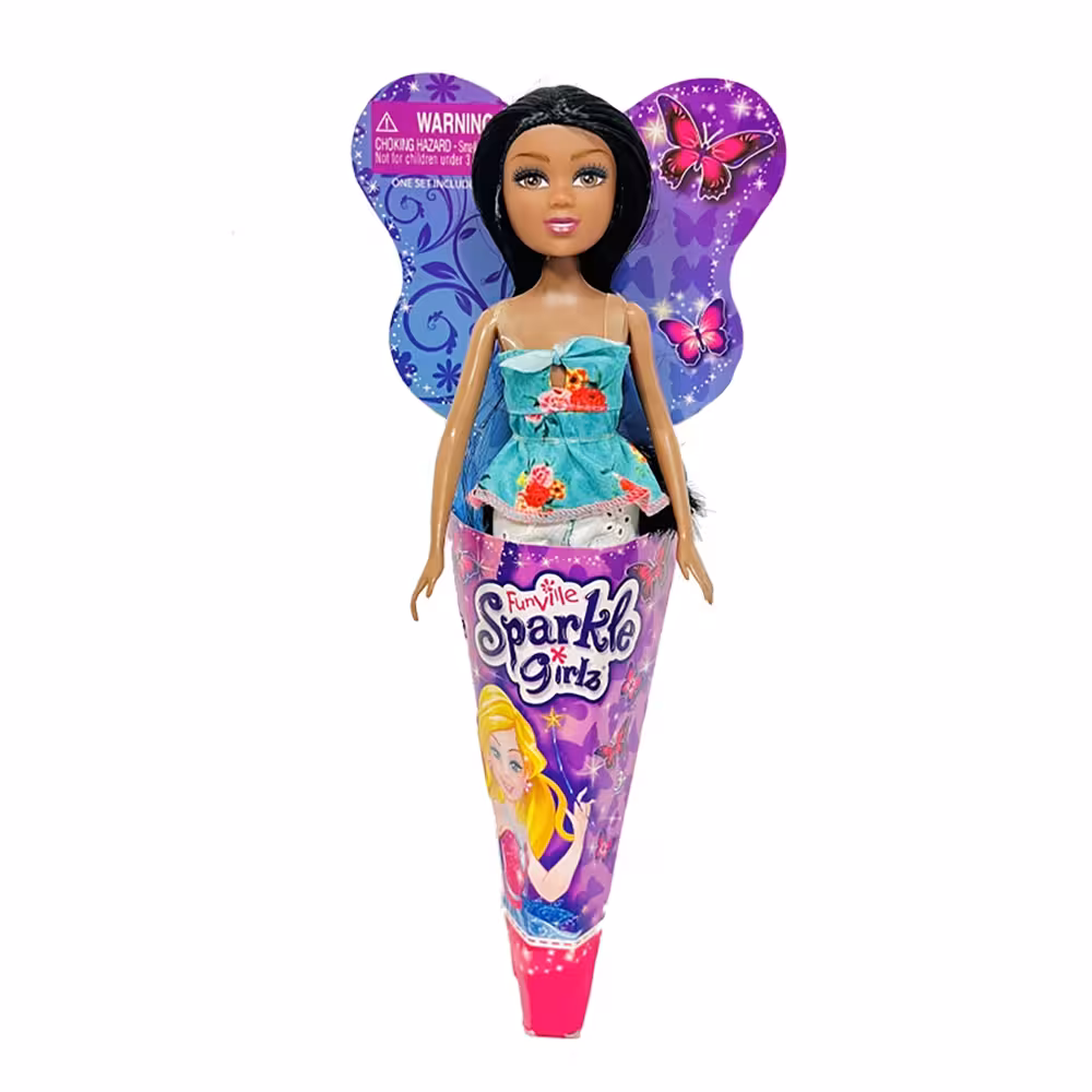 عروسک پیراهن سبز 30 سانتی Sparkle Girlz