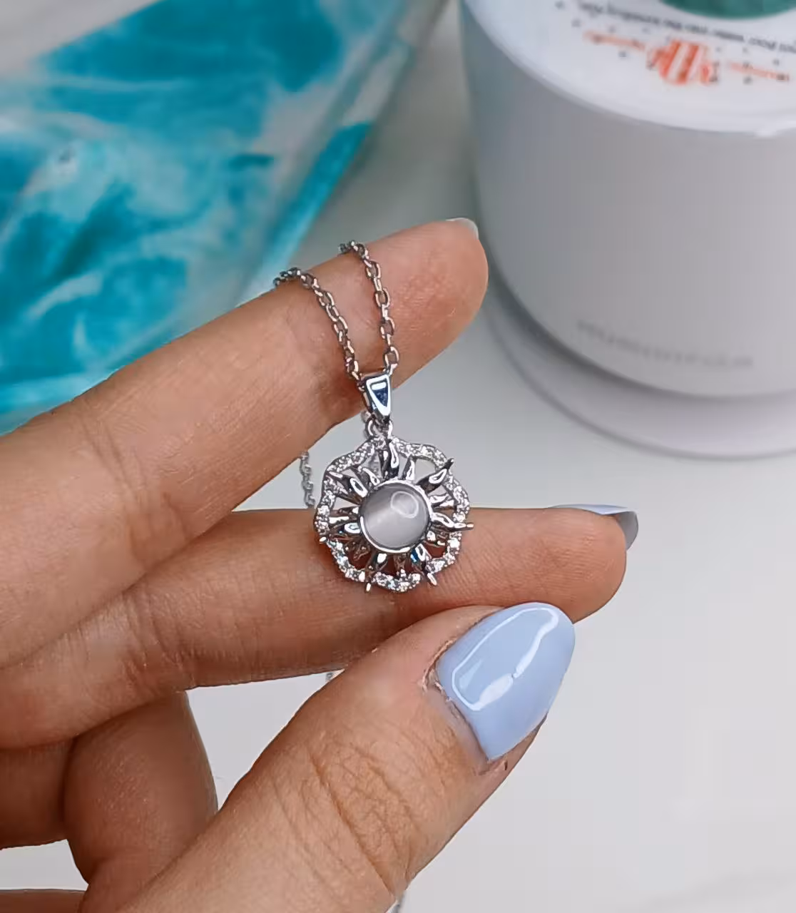 گردنبند سوارسکی جنس استیل