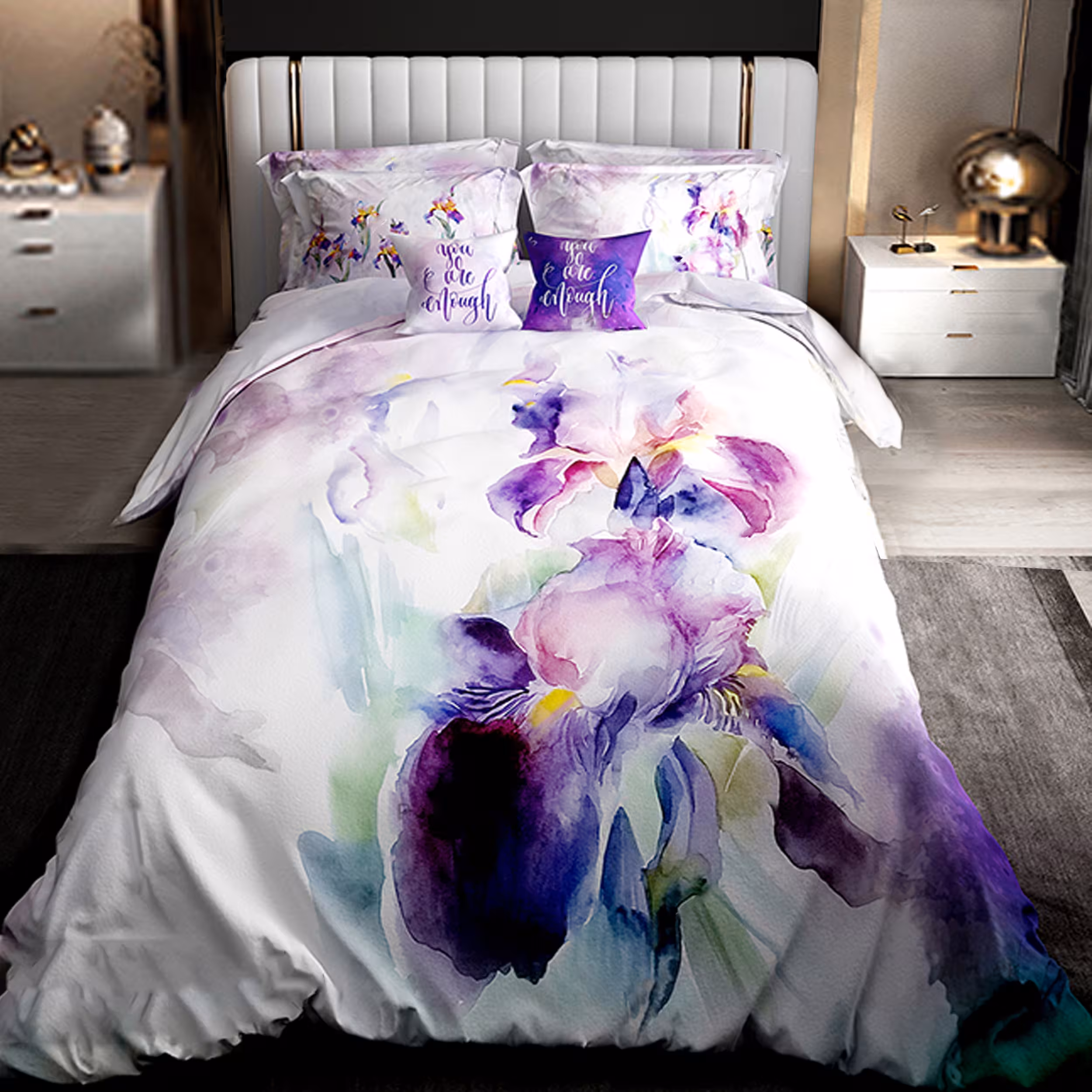 روتختی سه بعدی گلدار پارلاک دو نفره 8 تکه کد 60