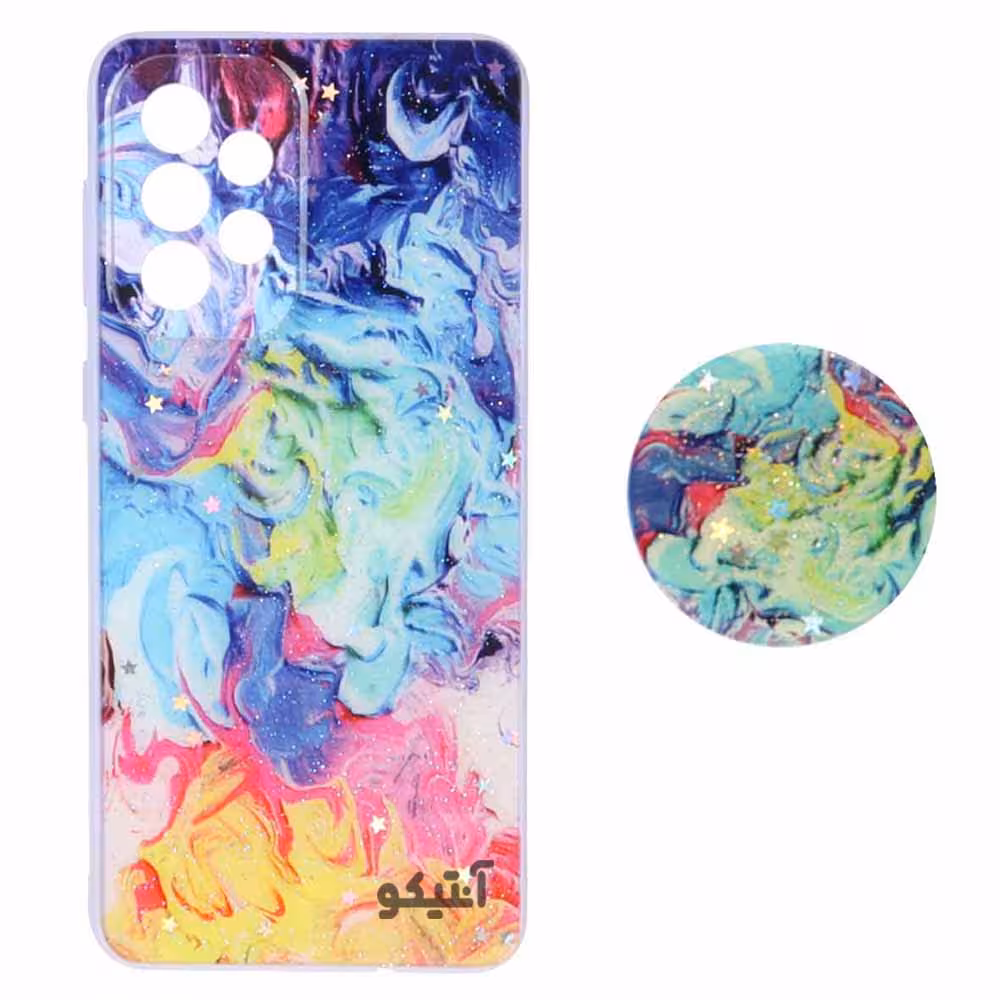 قاب رزینی Marbel اکلیلی همراه با پاپ سوکت مناسب برای Samsung A33-کد40489