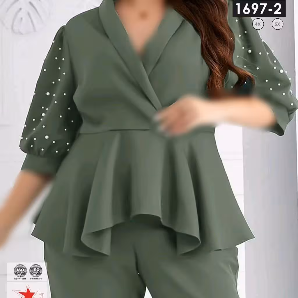 لباس مجلسی سایز بزرگ ست شومیز و شلوار سایز بزرگ سایز 44 تا 60
