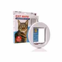 دروازه گربه Cat Mate | مخصوص نصب روی شیشه | درب 4 حالته | طراحی مقاوم و ایمن | مناسب برای کنترل ورود و خروج حیوانات خانگی