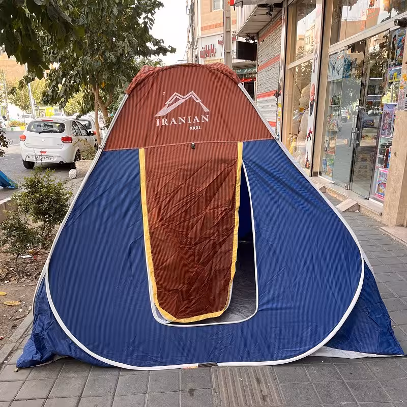 چادر مسافرتی 8نفره مدل فنری تاشو جنس برنو با ارتفاع بلند و سه پنجره کد4