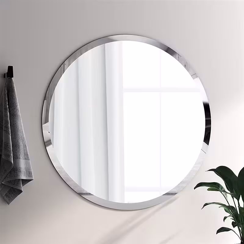 آینه گرد دکوری و دیواری تراش دار قطر 100 سانت