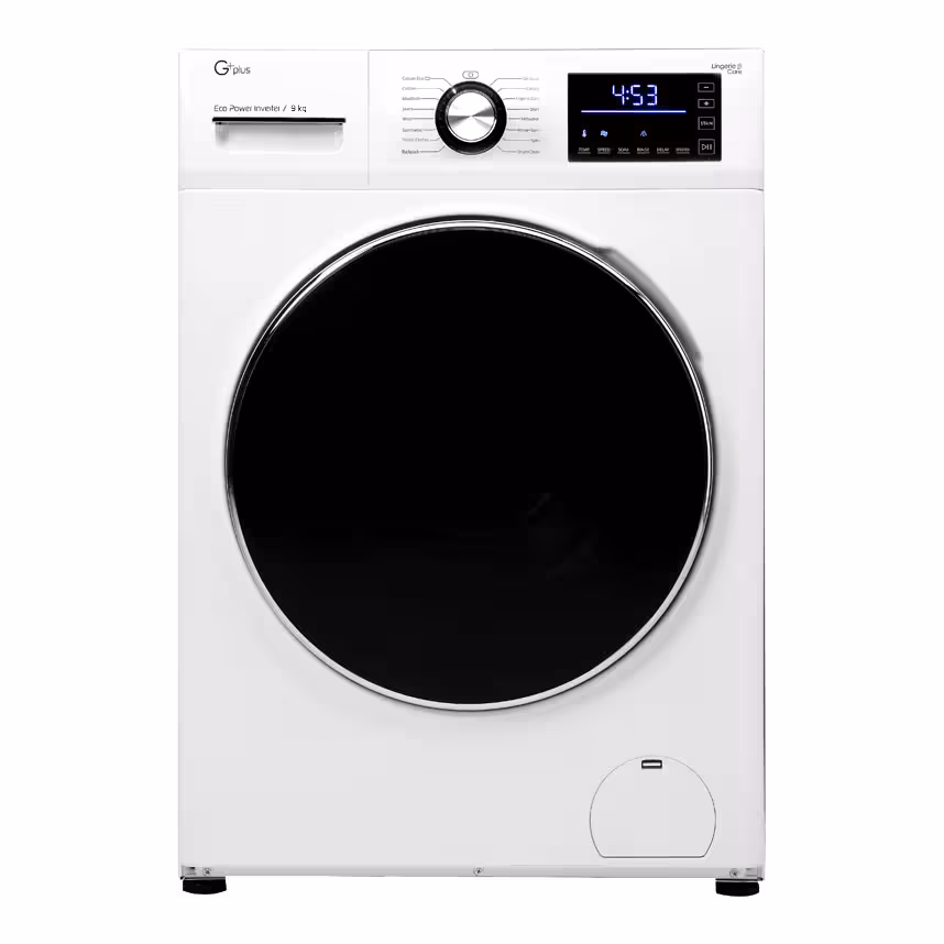 ماشین لباسشویی جی پلاس مدل GWM-J9470W ظرفیت 9 کیلوگرم