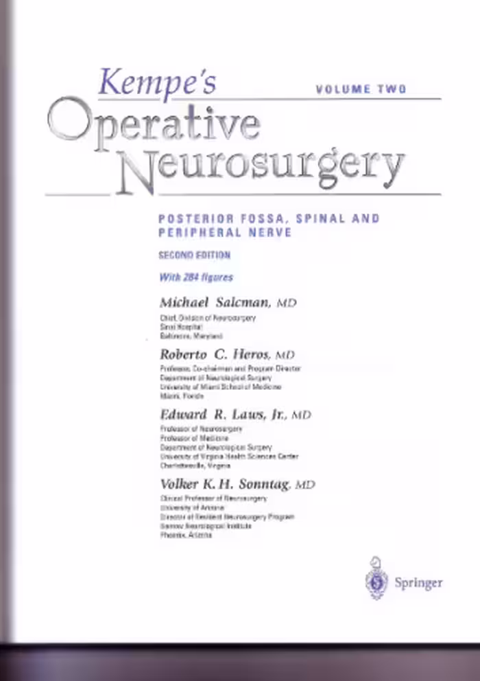خرید و دانلود نسخه کامل کتاب Kempe's operative neurosurgery