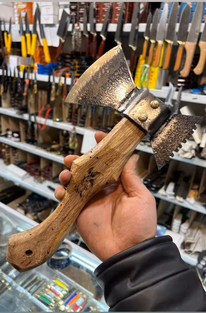 مینی تبر کوله ای کمپینک کوهنوردی تاجدار