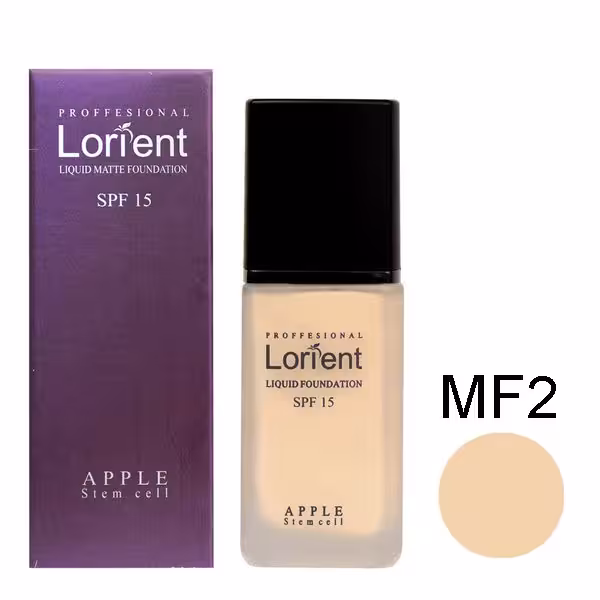 کرم پودر مایع مات لورینت شماره MF2 حجم 30 میل Lorient