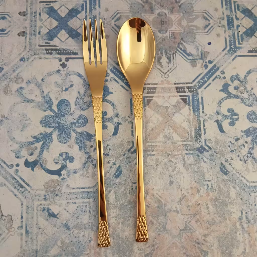 قاشق و چنگال غذاخوری 2 پارچه MGS مدل df053