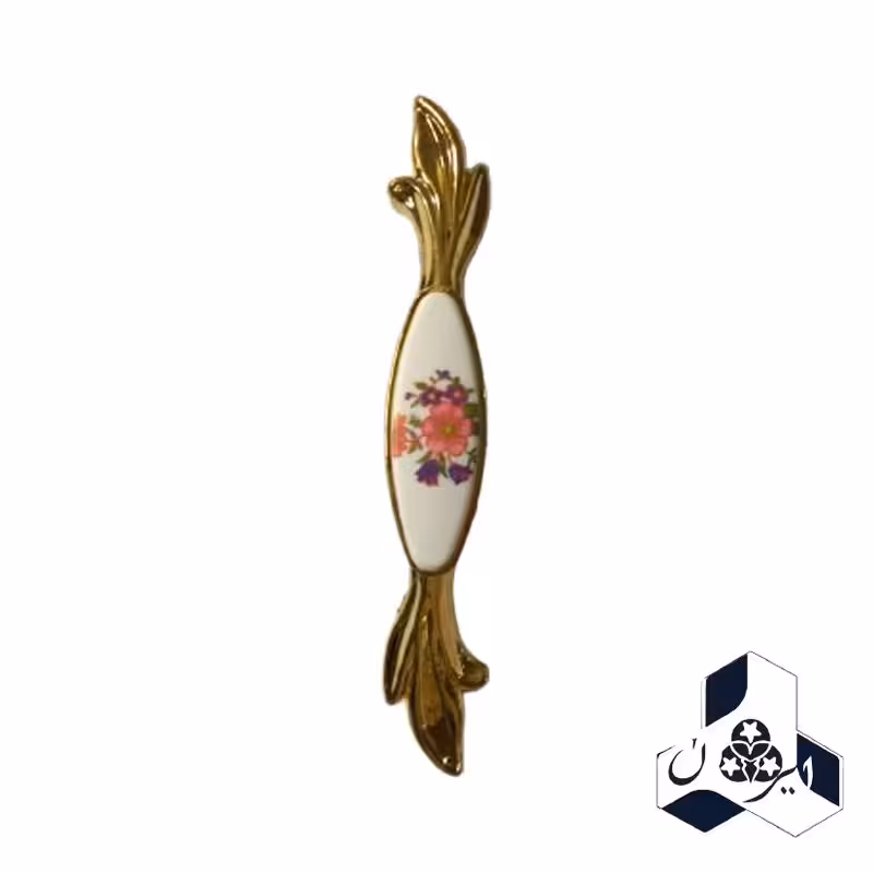 دستگیره کابینت رنگ طلایی بسته دو عددی