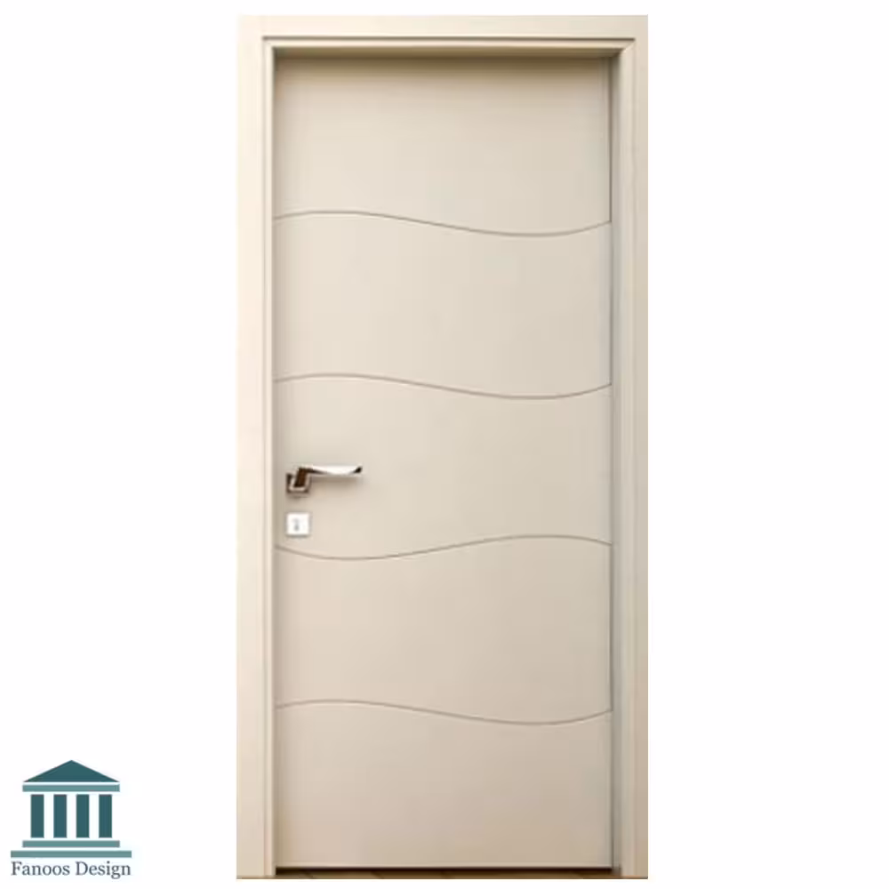 درب وکیوم رنگ کرم برای اتاق خواب مهمان کد 1488