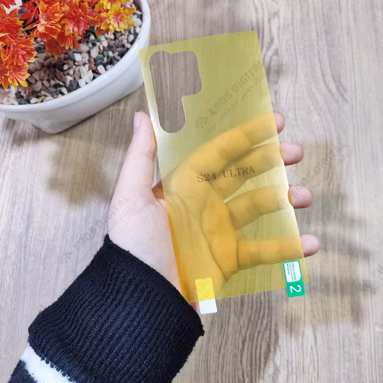 گلس پشت سامسونگ S24 Ultra ژله ای تمام چسب