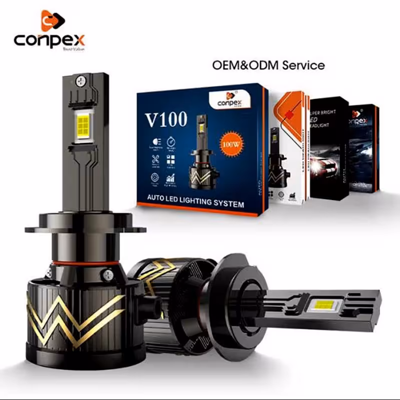 لامپ هدلایت کانپکس conpex  V100 پایه H4 گارانتی تعویض و ارسال رایگان)